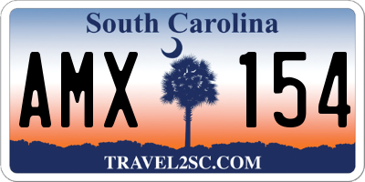 SC license plate AMX154