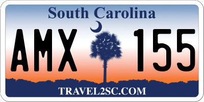 SC license plate AMX155