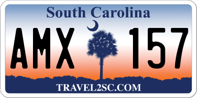 SC license plate AMX157