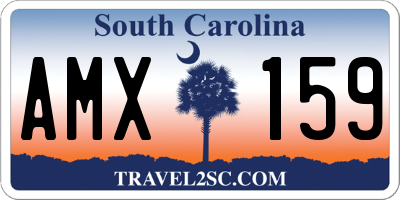 SC license plate AMX159