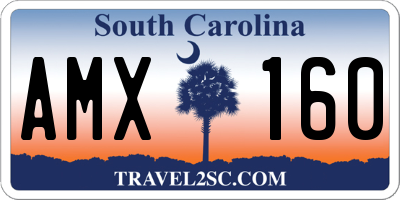 SC license plate AMX160