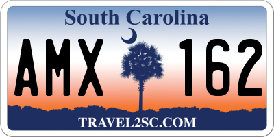 SC license plate AMX162