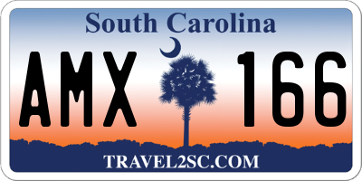 SC license plate AMX166