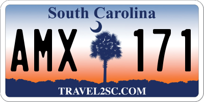 SC license plate AMX171