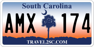 SC license plate AMX174