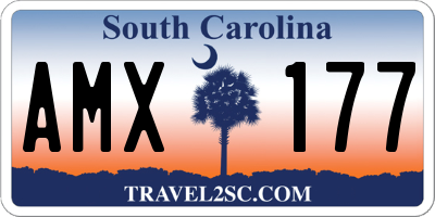 SC license plate AMX177
