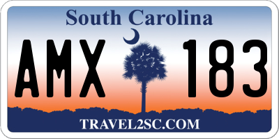 SC license plate AMX183