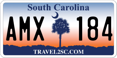 SC license plate AMX184