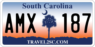 SC license plate AMX187