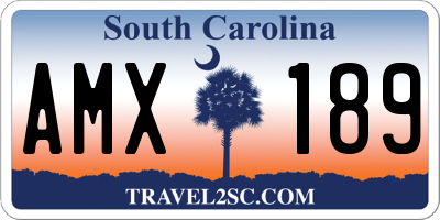 SC license plate AMX189