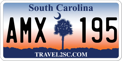 SC license plate AMX195