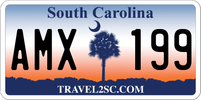SC license plate AMX199