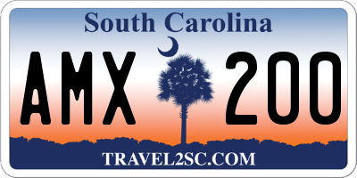 SC license plate AMX200