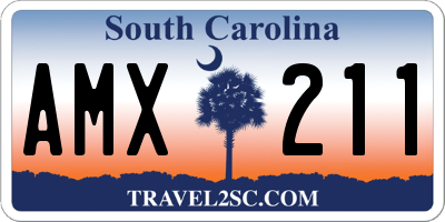 SC license plate AMX211
