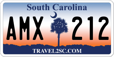 SC license plate AMX212