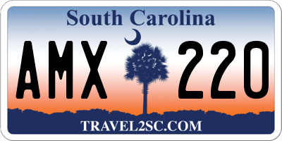 SC license plate AMX220