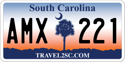 SC license plate AMX221