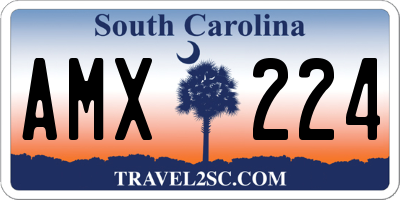 SC license plate AMX224
