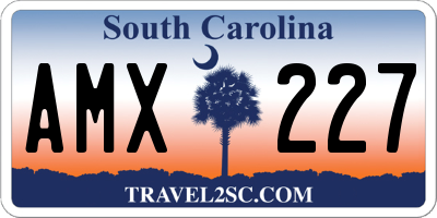 SC license plate AMX227