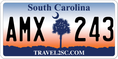 SC license plate AMX243