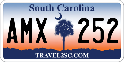 SC license plate AMX252