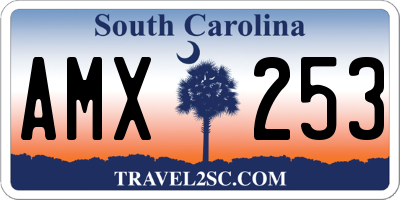 SC license plate AMX253