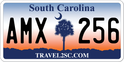 SC license plate AMX256