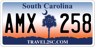 SC license plate AMX258
