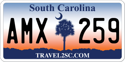 SC license plate AMX259