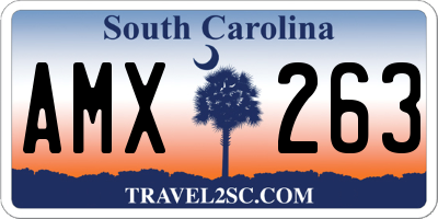 SC license plate AMX263