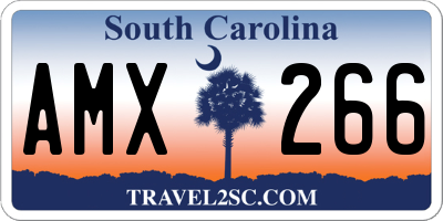 SC license plate AMX266