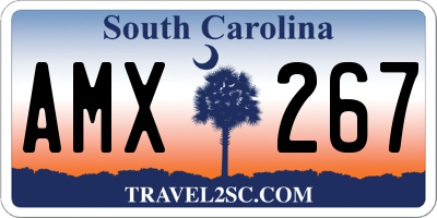 SC license plate AMX267