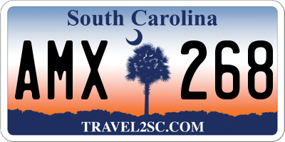 SC license plate AMX268