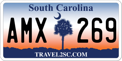 SC license plate AMX269