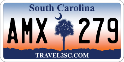 SC license plate AMX279