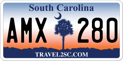 SC license plate AMX280