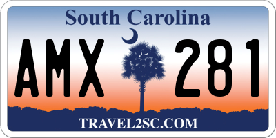SC license plate AMX281