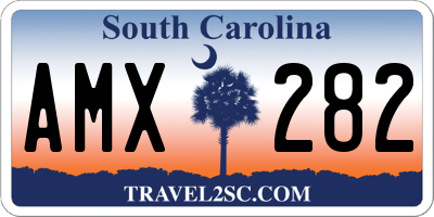 SC license plate AMX282