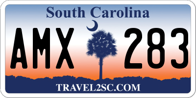 SC license plate AMX283