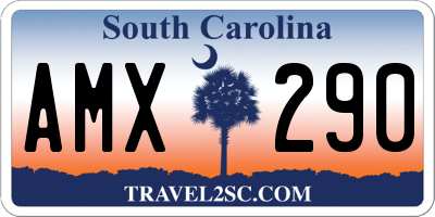 SC license plate AMX290