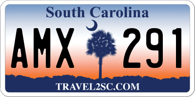SC license plate AMX291