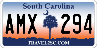 SC license plate AMX294