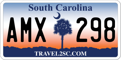 SC license plate AMX298