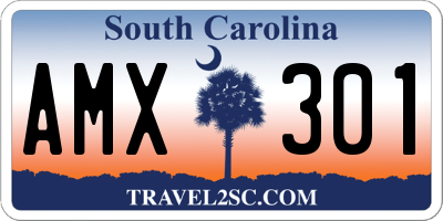 SC license plate AMX301