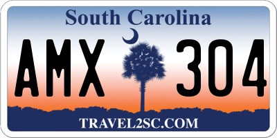 SC license plate AMX304