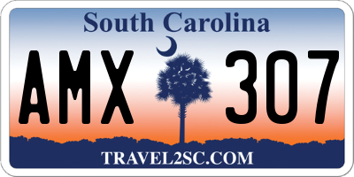 SC license plate AMX307