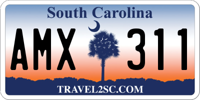 SC license plate AMX311