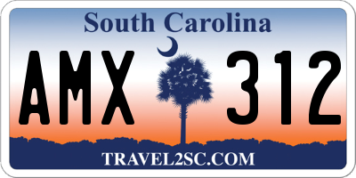 SC license plate AMX312