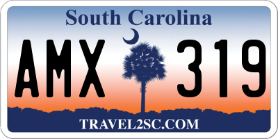 SC license plate AMX319