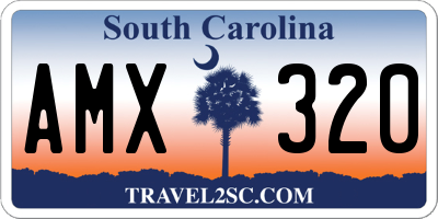 SC license plate AMX320